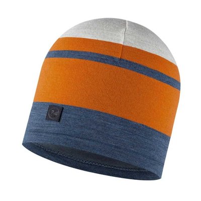 Зимняя шапка Buff® Merino Move Beanie Steel Blue U Orange Blue (130221.701.10.00) - оригинал в Украине