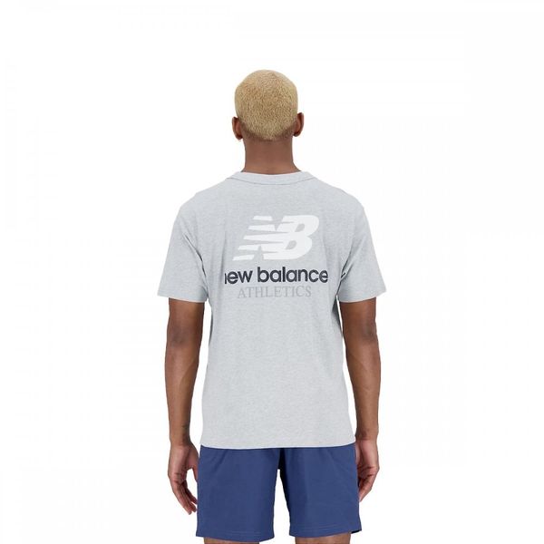 Чоловіча футболка New Balance Remastered Athletics Tee Athletic Grey (MT31504AG) - оригінал в Україні