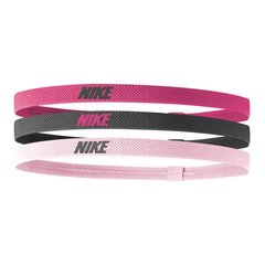 Пов'язка на голову для бігу Nike Elastic Headbands 2.0 3 Pack Pink Black (N.100.4529.658) - оригінал в Україні