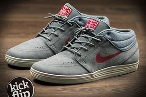 Кроссовки Nike SB Lunar Janoski Mid [Grey/Gym Red] - блог Styles.ua