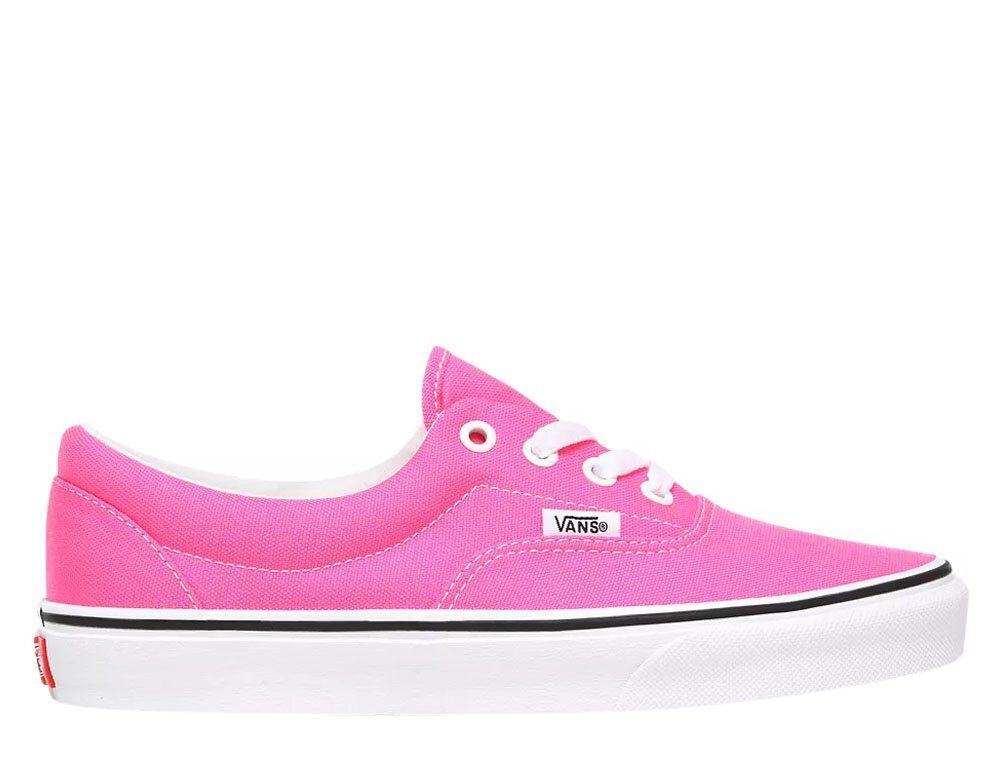 neon pink and white vans