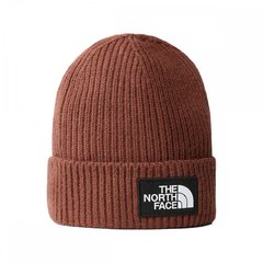 Зимова шапка The North Face Box Logo Cuffed Beanie Dark Oak (NF0A3FJX6S2) - оригінал в Україні