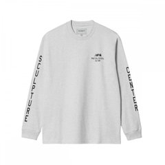 Мужская футболка Carhartt WIP by New Balance LS Tee Ash Heather (I030724-11TXX) - оригинал в Украине