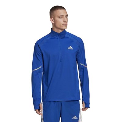 Толстовка для бігу Adidas Run Fast 1/2 Zip Longsleeve Sweatshirt Navy (HK5641) - оригінал в Україні