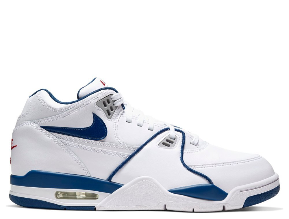 white and blue nike