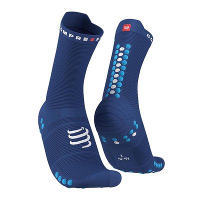 Шкарпетки Compressport Pro Racing Socks V4.0 Run High U Blue (XU00046B-533) - оригінал в Україні