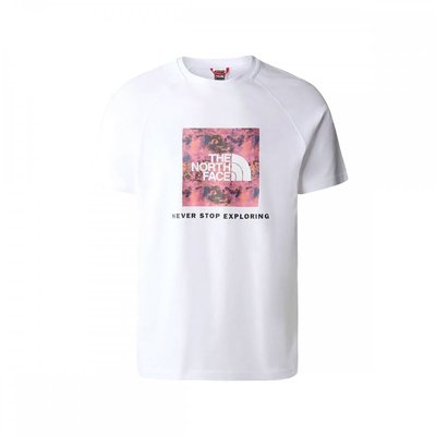 Чоловіча футболка The North Face S/S Rag Red Box Tee White Cosmo Pink (NF0A3BQOIZB) - оригінал в Україні