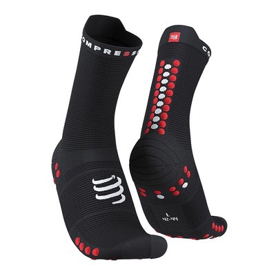 Шкарпетки Compressport Pro Racing Socks V4.0 Run High U Black (XU00046B-906) - оригінал в Україні