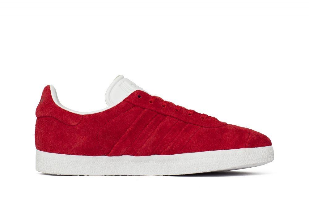 adidas gazelle stitch and turn red