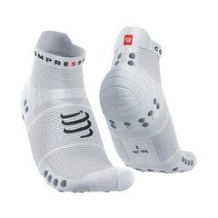 Шкарпетки Compressport Pro Racing Socks V4.0 Run Low U White (XU00047B-010) - оригінал в Україні
