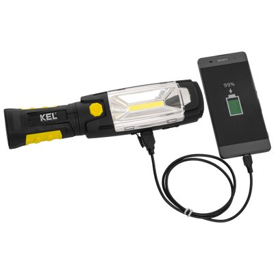 Ліхтарик KEL LED 3W з вбудованним повербанком 2600 mAh (LW-1PBR), One Size, Повсякденні