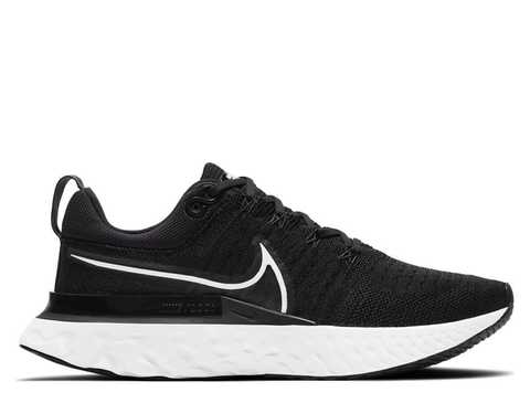 nike react infinity run flyknit 2 black white