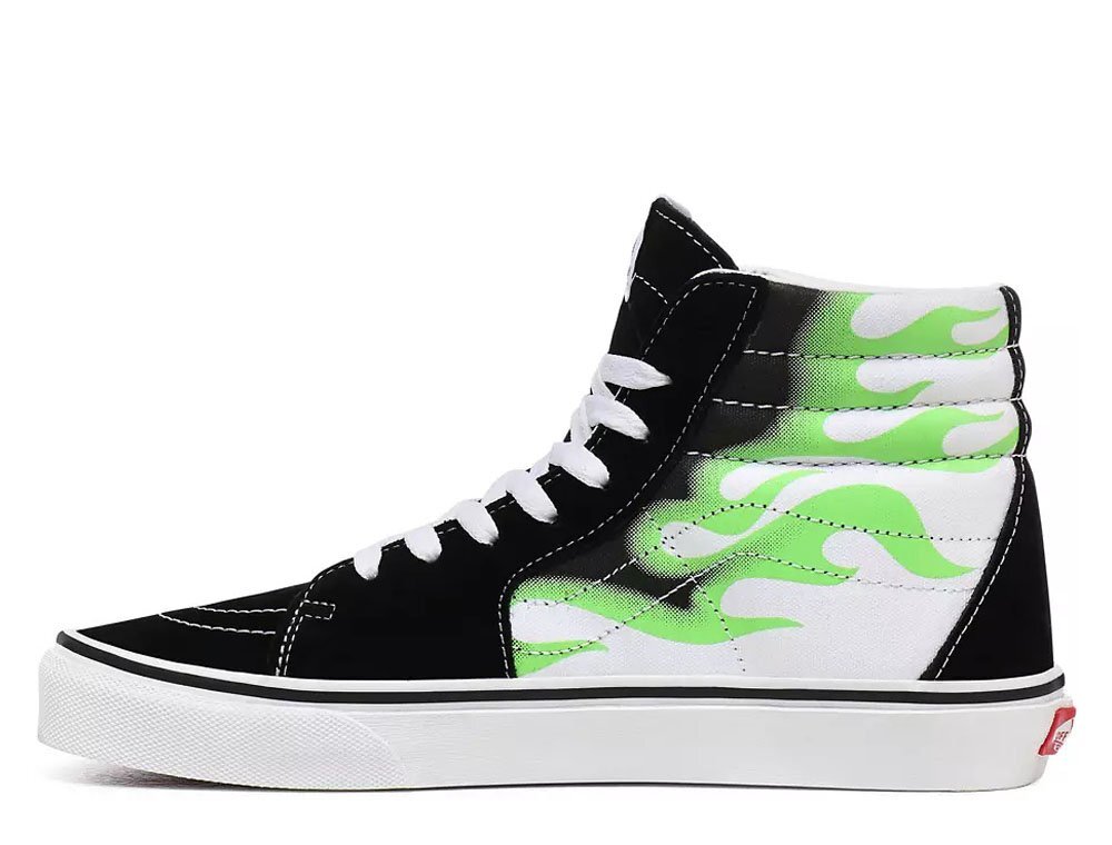 vans sk8 hi green black