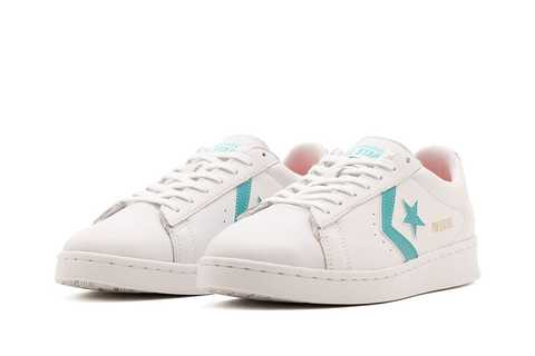 converse pro leather white blue