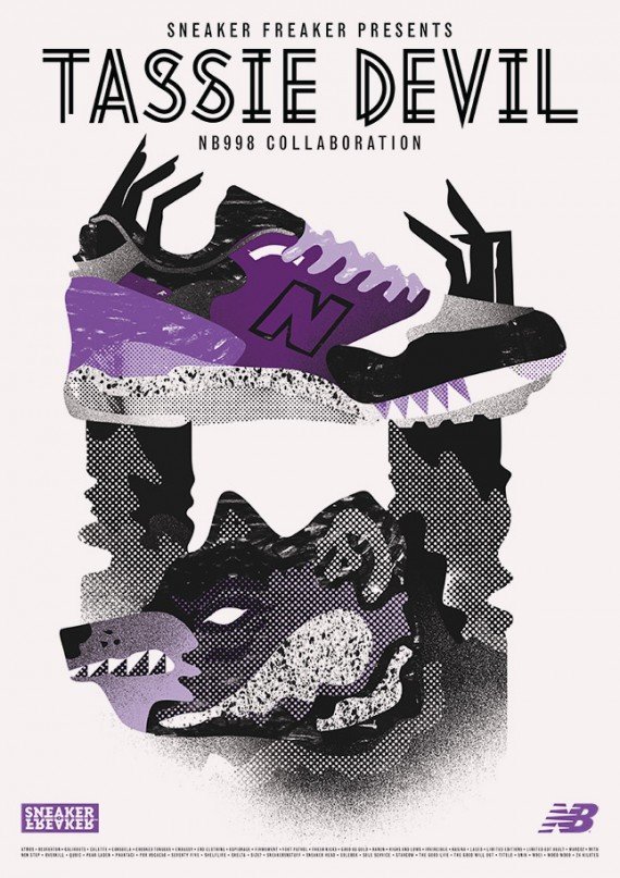 Коллабрация Sneaker Freaker x New Balance 998 [Tassie Devil].