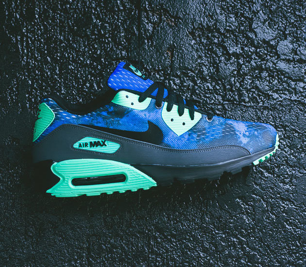 Nike Air Max 90 EM Comfort Hyper Cobalt Black Dark Grey Green Glow Styles.ua