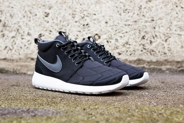 Krossovki Nike Roshe Run Mid Black Dark Grey Silver White Blog Styles Ua