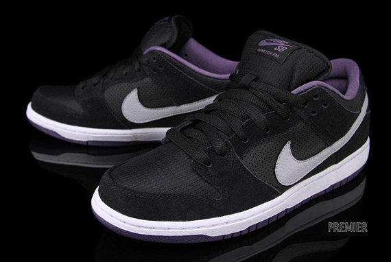 nike sb dunk low pro black wolf grey