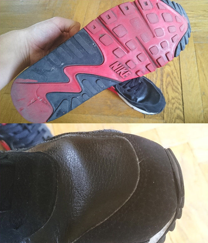Прочность кроссовок Nike Air Max 90 спустя 3 года использования