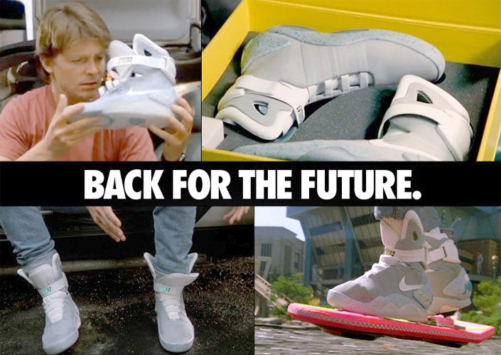 Кросівки Nike Mag z з фільму "Назад у майбутнє" 1985 рік